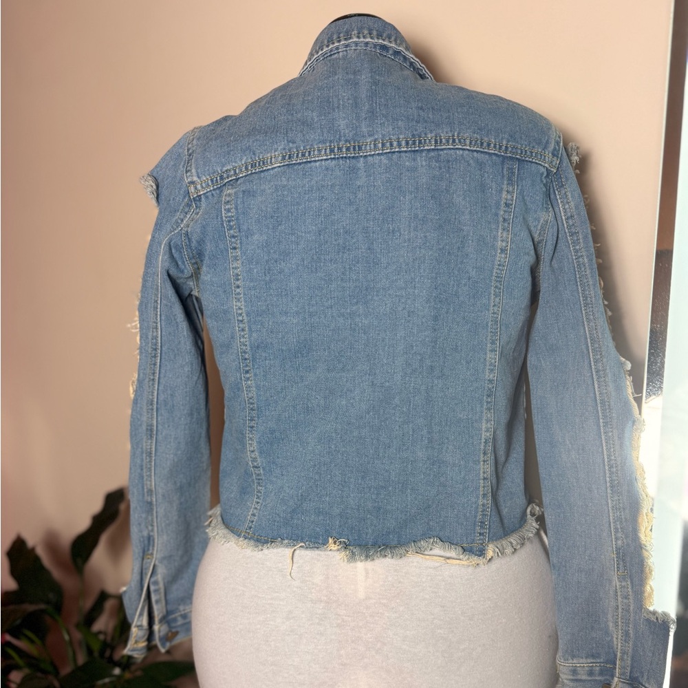 Distressed Denim Jacket - Picture 3 of 4